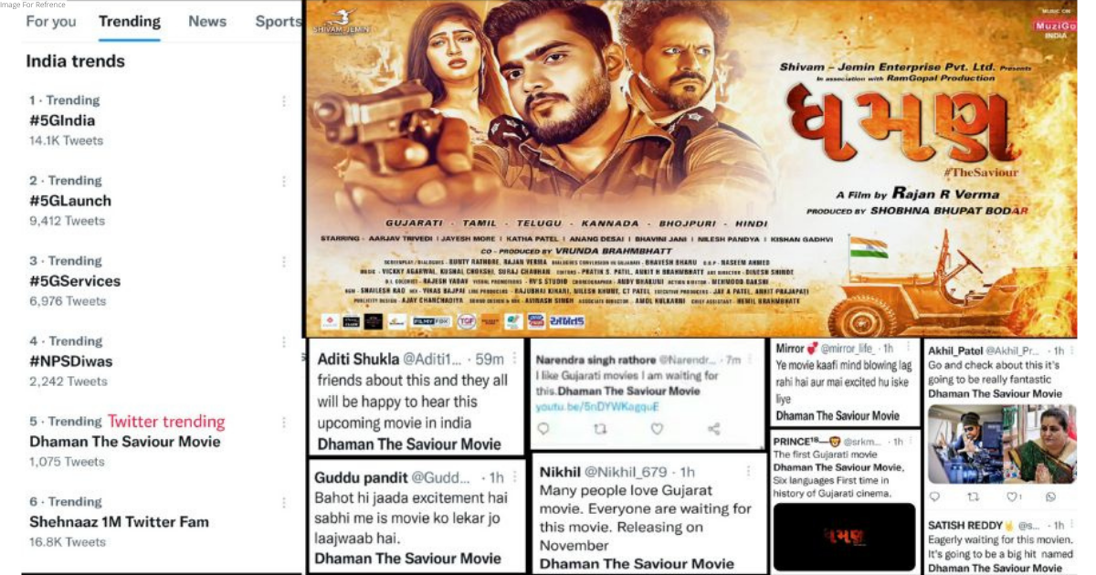 Producer Shobhna Bhupat Bodar & Director Rajan R Verma trend on Twitter for Dhaman the Saviour Movie